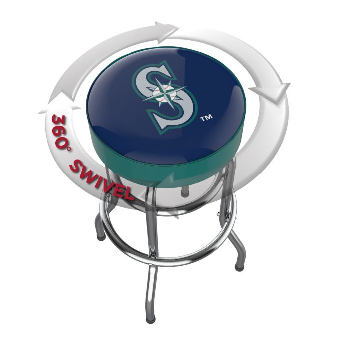 Seattle Mariners Chrome Bar Stool - Image 3