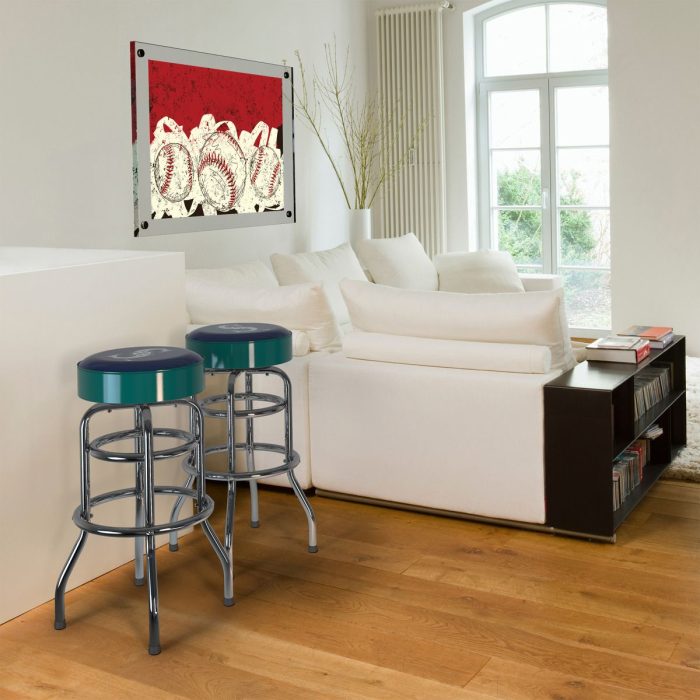 Seattle Mariners Chrome Bar Stool - Image 6