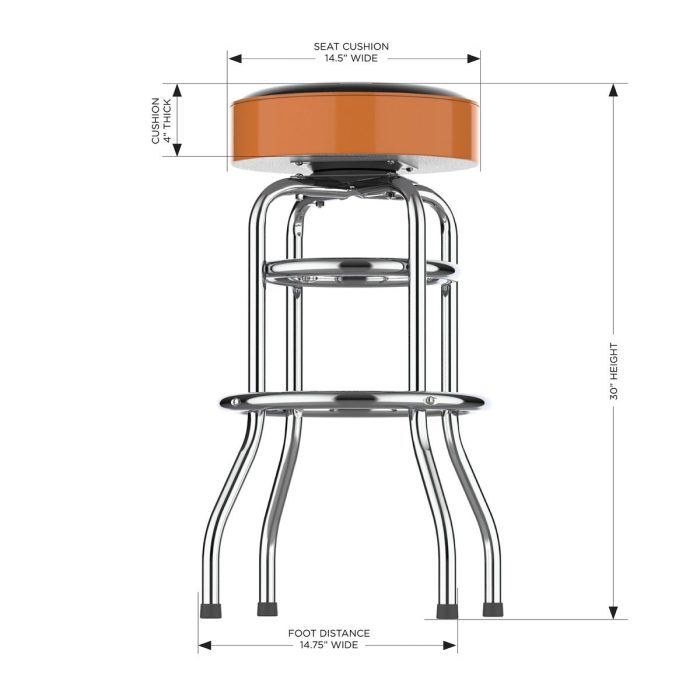 San Francisco Giants Chrome Bar Stool - Image 5