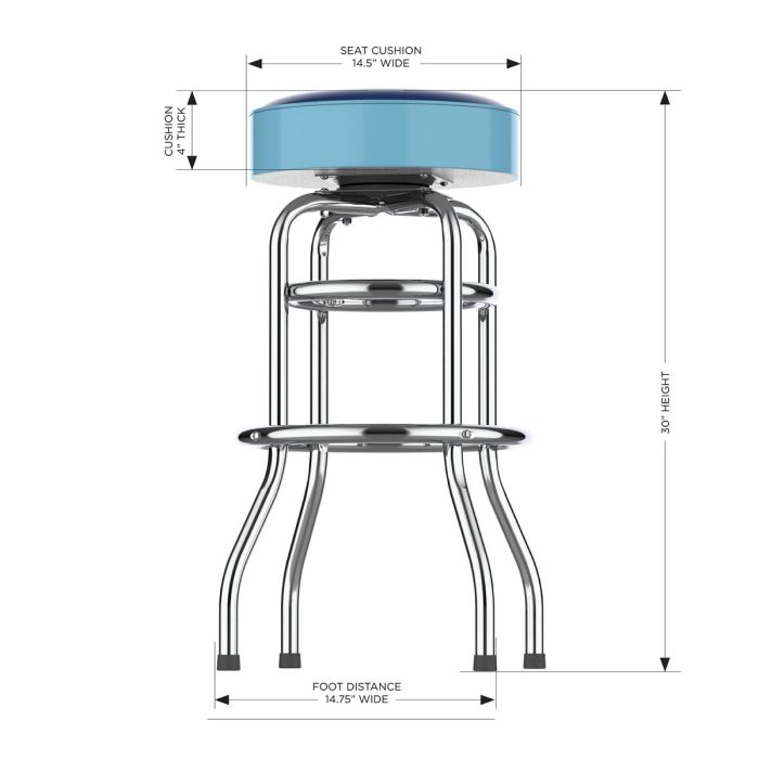 Tampa Bay Devil Chrome Bar Stool - Image 5