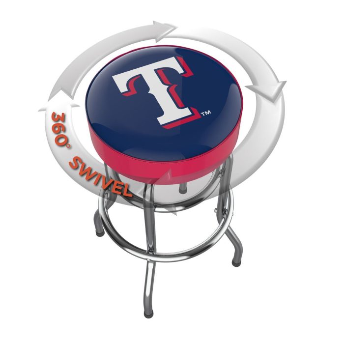 Texas Rangers Chrome Bar Stool - Image 3