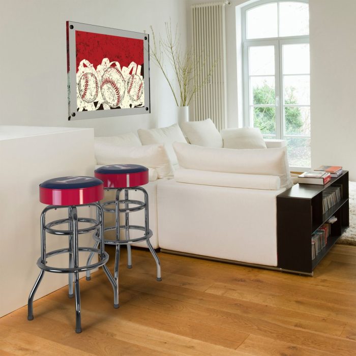 Texas Rangers Chrome Bar Stool - Image 6