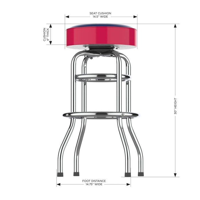 Toronto Blue Jays Chrome Bar Stool - Image 5
