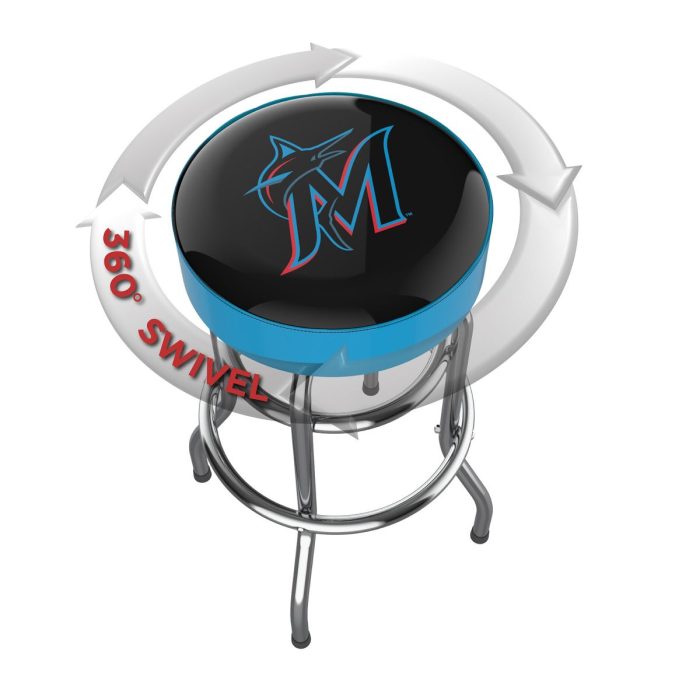 Miami Marlins Chrome Bar Stool - Image 3