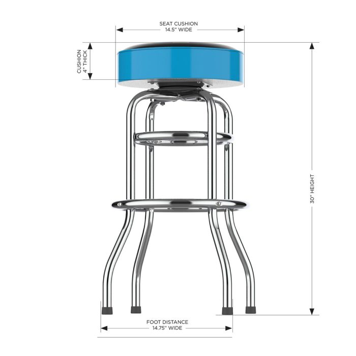 Miami Marlins Chrome Bar Stool - Image 5