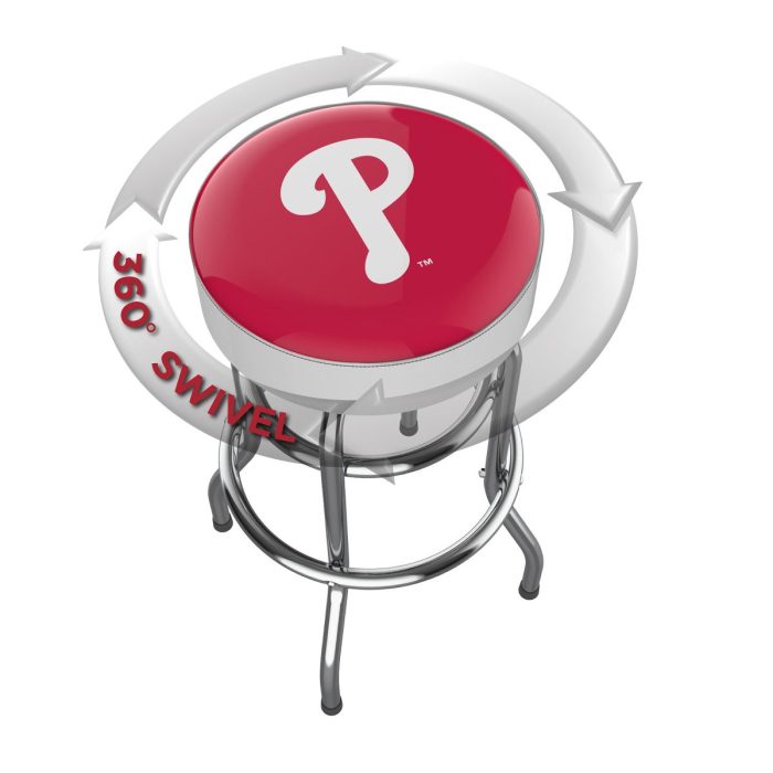Philadelphia Phillies Chrome Bar Stool - Image 3