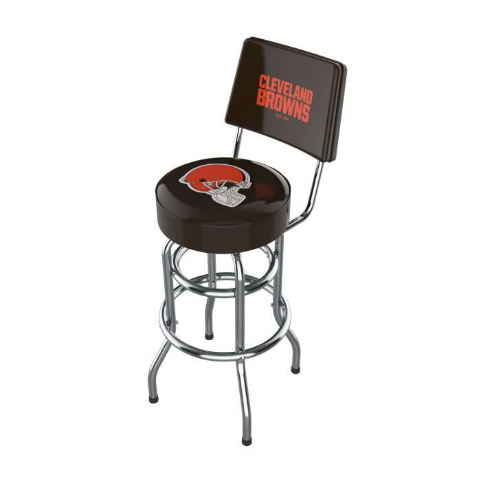 Cleveland Browns Chrome Barstool with Back - Image 2
