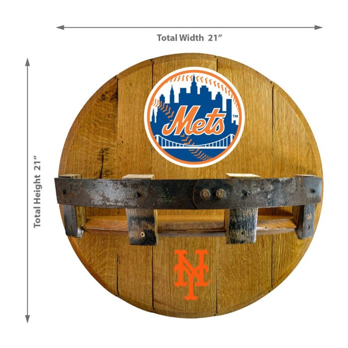New York Mets Oak Bar Shelf - Image 3