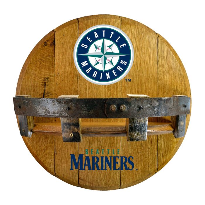 Seattle Mariners Oak Bar Shelf - Image 2