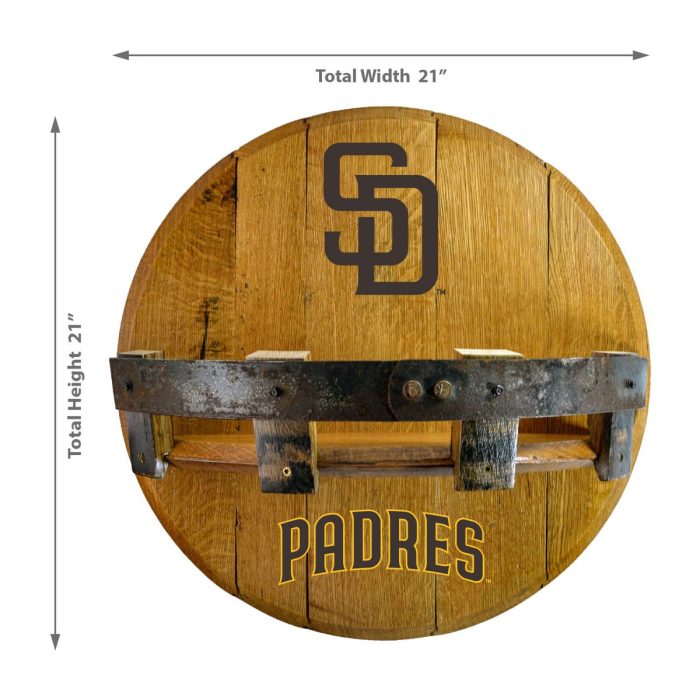 San Diego Padres Oak Bar Shelf - Image 3