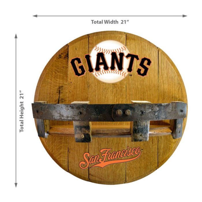 San Francisco Giants Oak Bar Shelf - Image 3