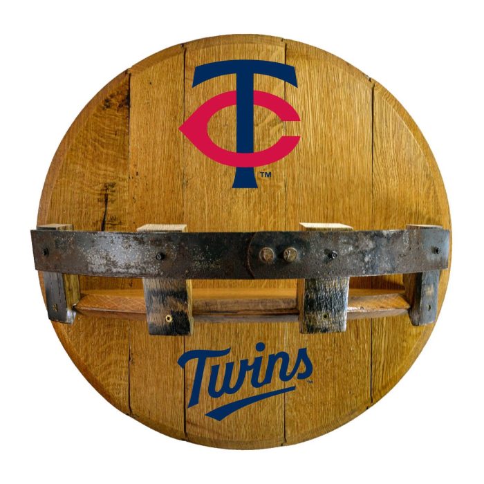Minnesota Twins Oak Bar Shelf - Image 2