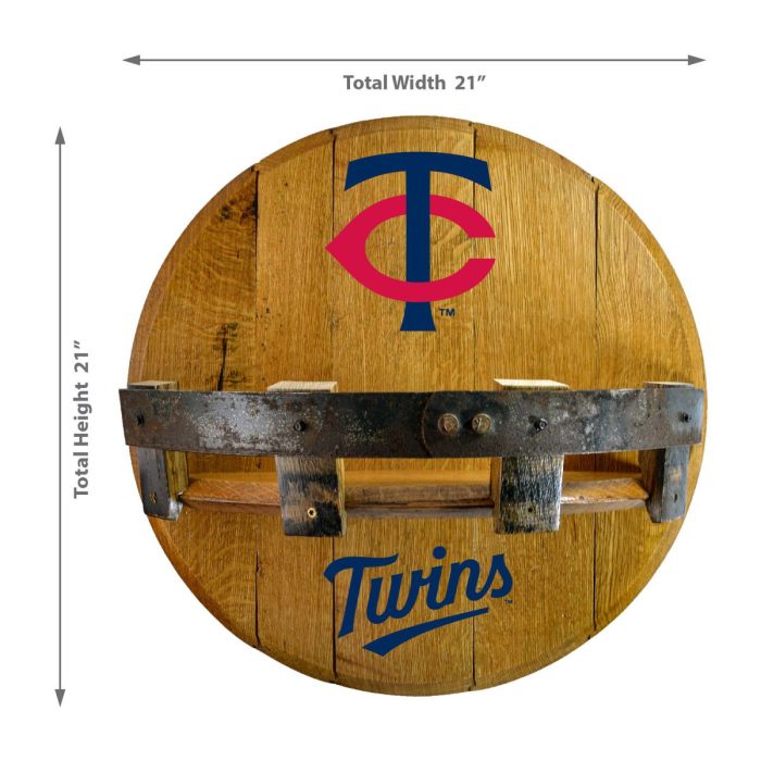 Minnesota Twins Oak Bar Shelf - Image 3