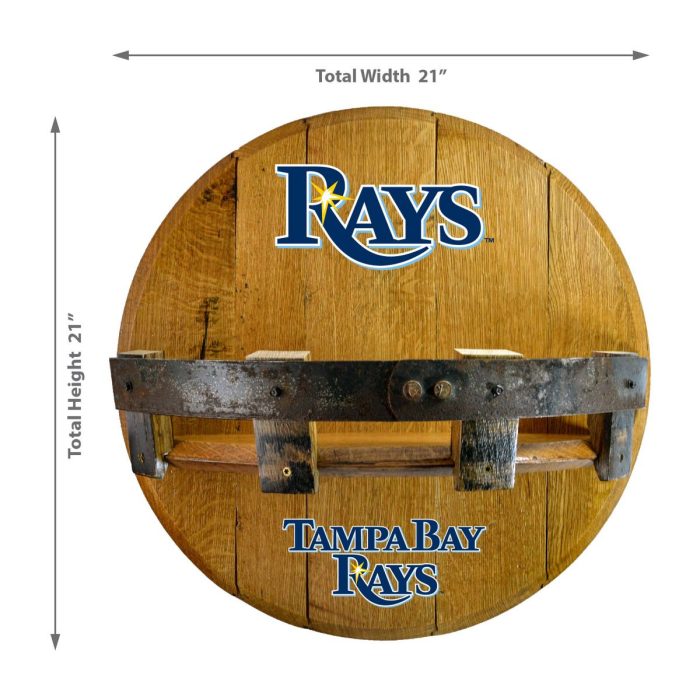 Tampa Bay Rays Oak Bar Shelf - Image 3