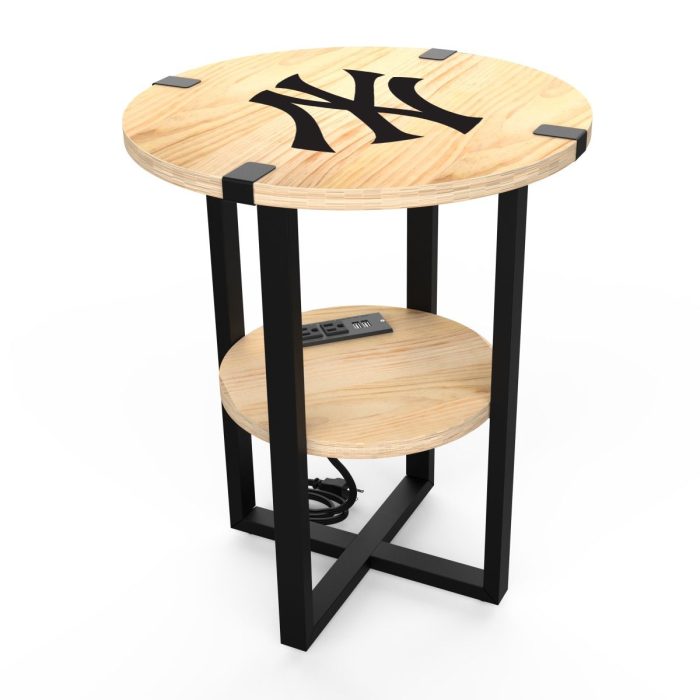 New York Yankees Side Table with Charger - Image 2