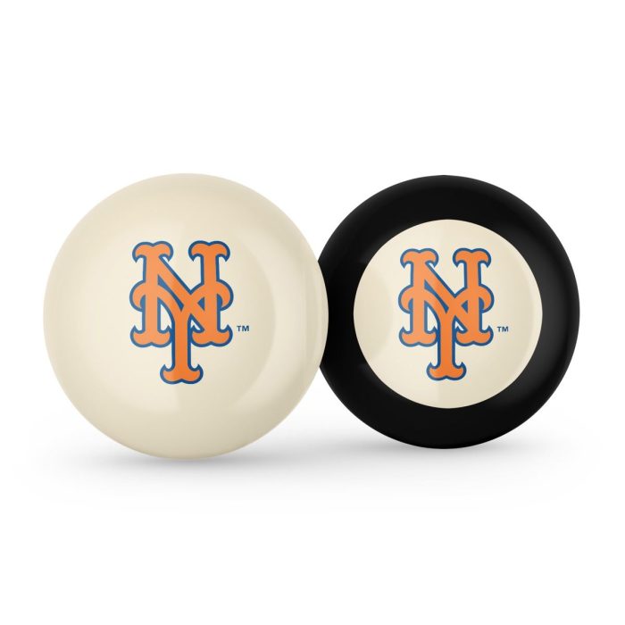 New York Mets Logo Cue Ball & 8 Ball - Image 2