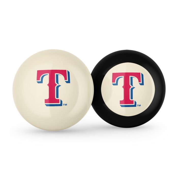 Texas Rangers Logo Cue Ball & 8 Ball - Image 2
