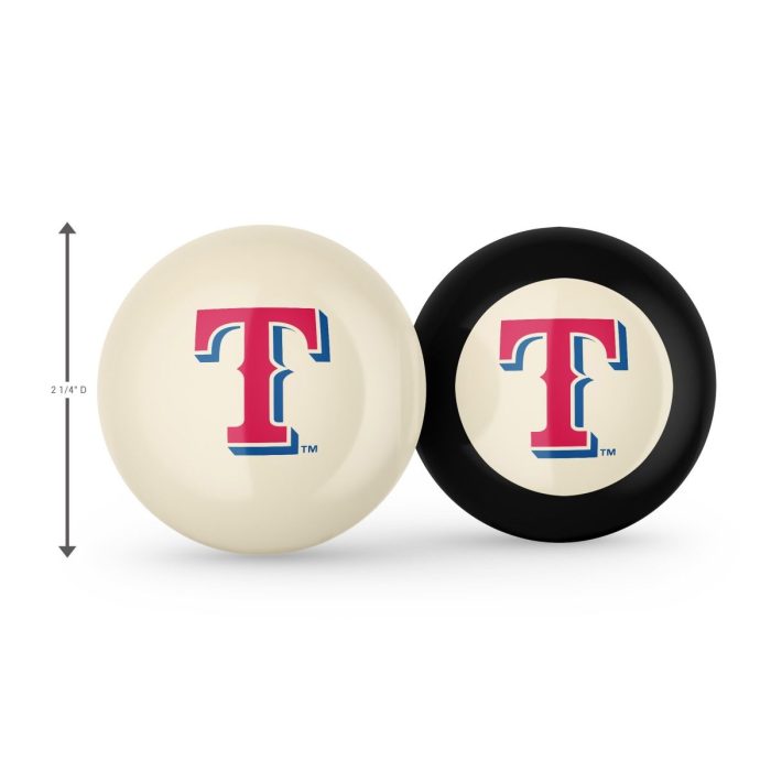 Texas Rangers Logo Cue Ball & 8 Ball - Image 3