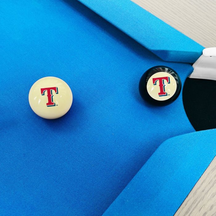 Texas Rangers Logo Cue Ball & 8 Ball - Image 4