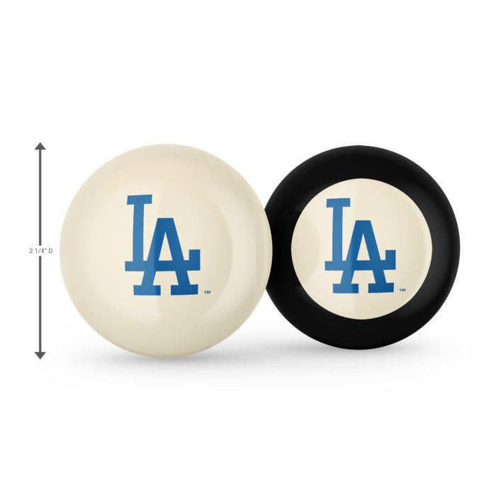 Los Angeles Dodgers Logo Cue Ball & 8 Ball - Image 3