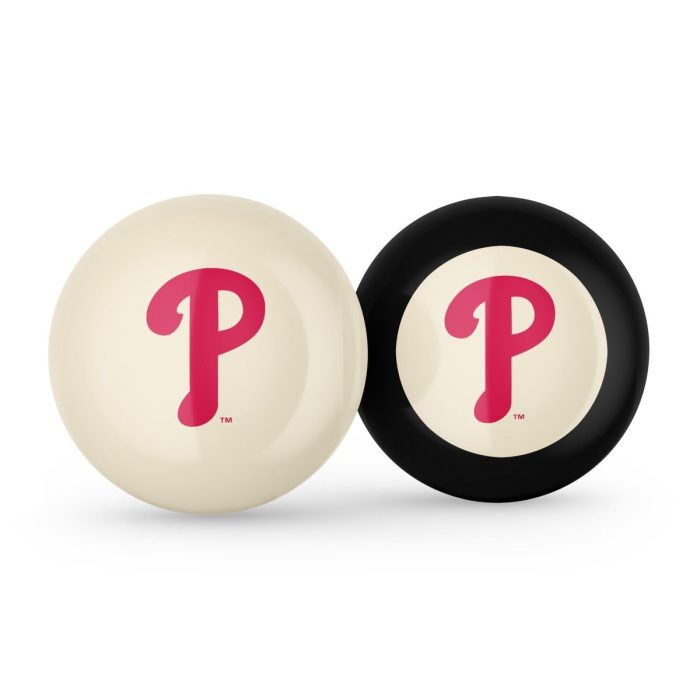 Philadelphia Phillies Logo Cue Ball & 8 Ball - Image 2