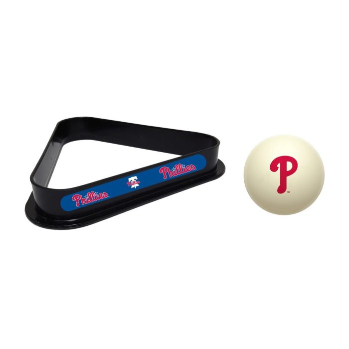 Philadelphia Phillies Cue Ball & Ball Rack - Image 2