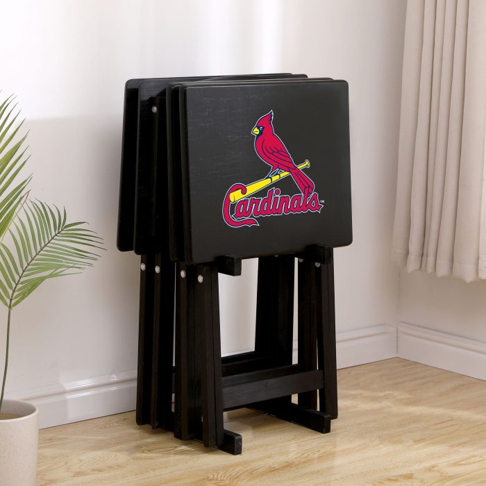 St. Louis Cardinals TV Snack Tray Set - Image 3