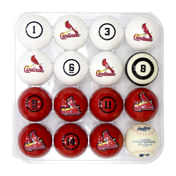 St. Louis Cardinals Billiard Balls with Numbers - Image 2